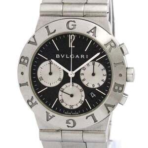 BVLGARI Diagono Chronograph Steel Quartz Mens Watch CH35S Polished